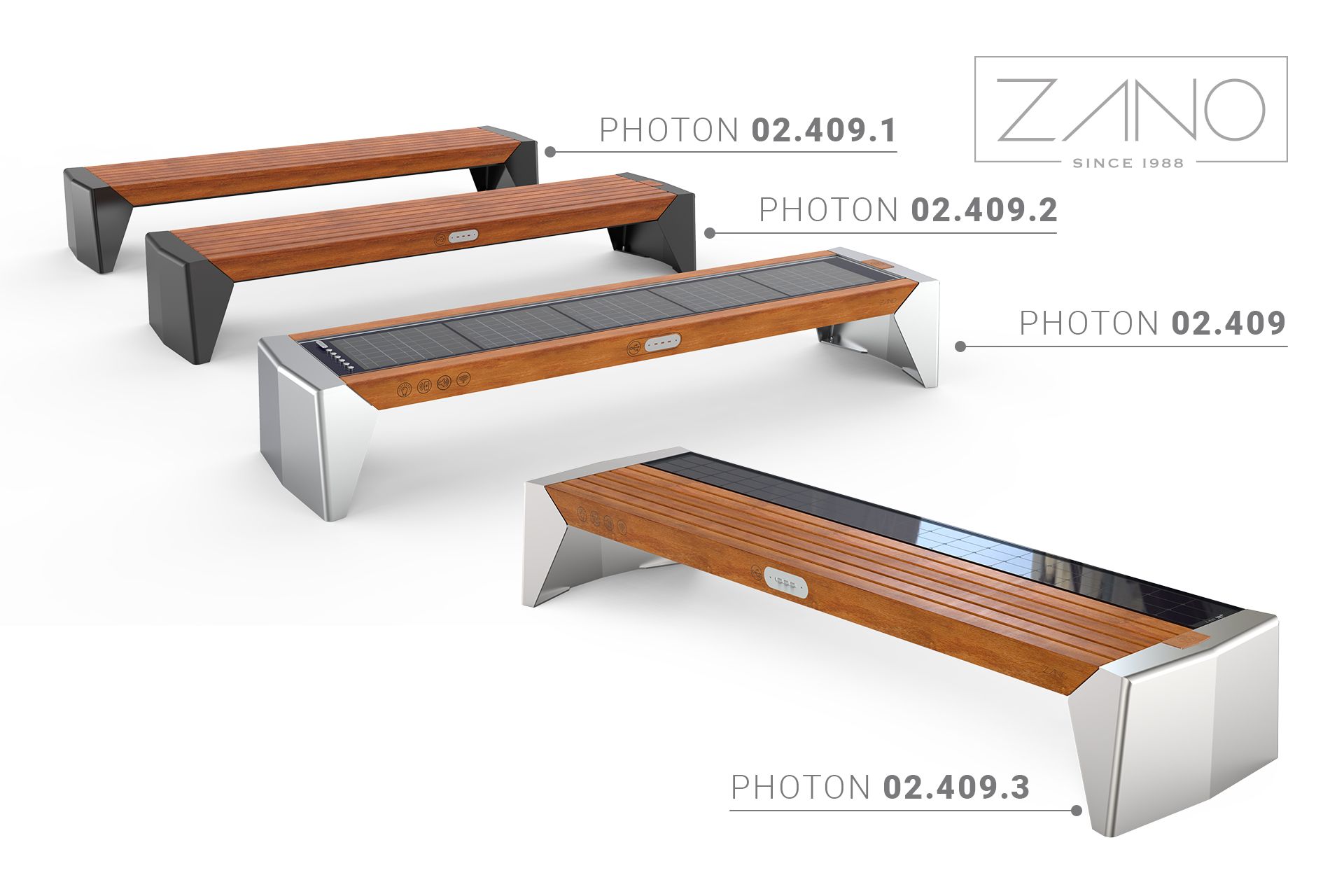 Photon-Solarbänke | ZANO Smart City