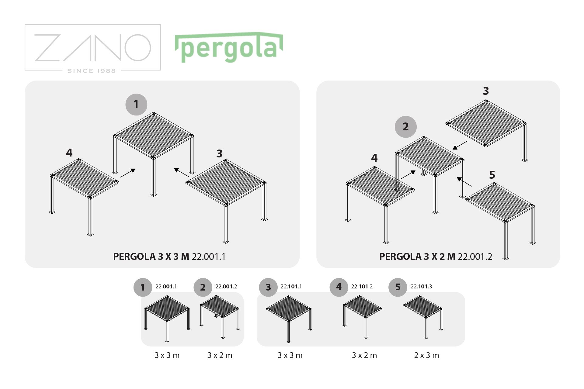 Pergola-Segmente | ZANO Stadtmöbel Pergola-Segmente | ZANO Stadtmöbel