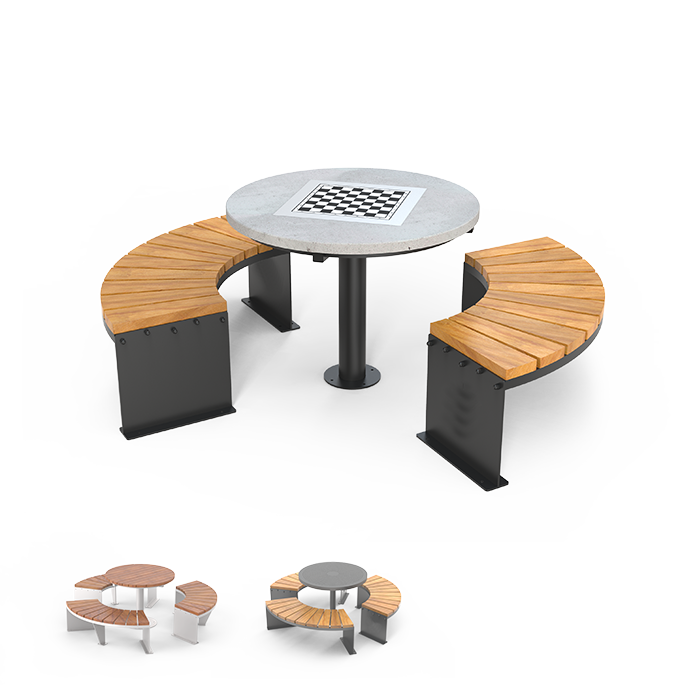 Amicu Tischset plus Domino-Bänke