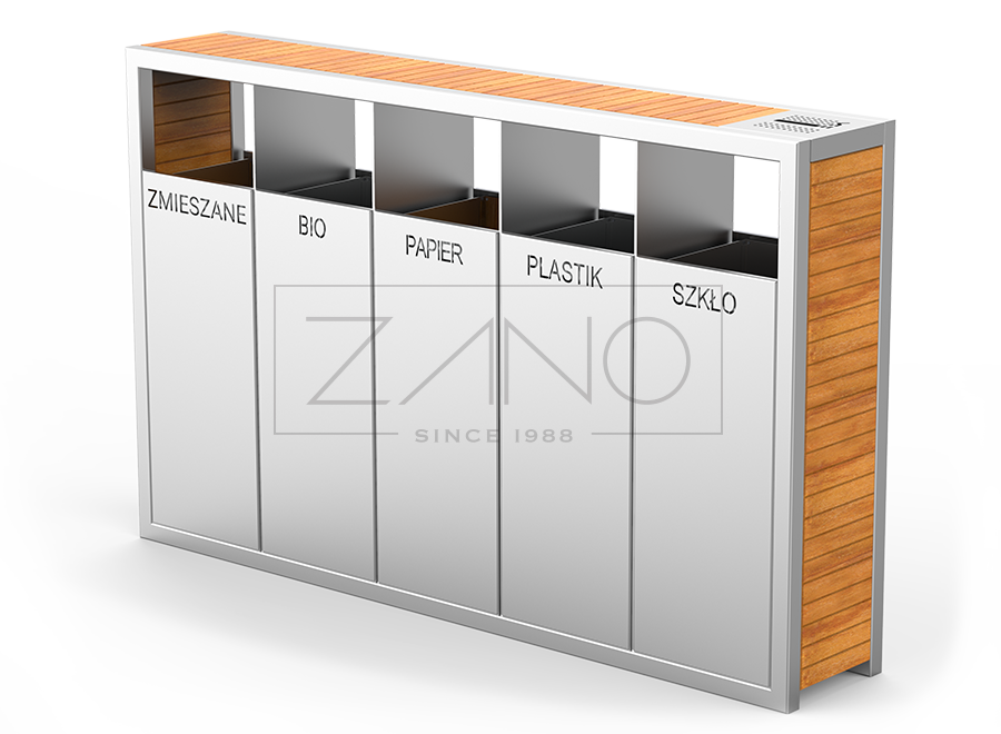 Mülltrennungssystem mit Ascher Pavo 15.563.2 | Edelstahl Mülltrennungssystem mit Ascher Pavo 15.563.2 | Edelstahl