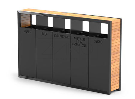 Pavo Mülltrennungssystem, Behälter für: Kunststoff, Metall, Papier, Bio, gemischter Abfall Pavo Mülltrennungssystem, Behälter für: Kunststoff, Metall, Papier, Bio, gemischter Abfall