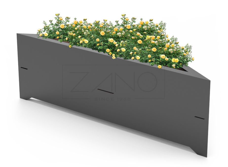 Origami Pflanzkübel - modulare Stadtmöbel Einfacher Pflanzkübel aus Metall