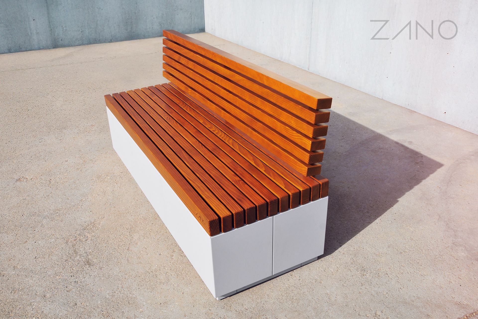 Quadro - urbane Bank mit Rückenlehne