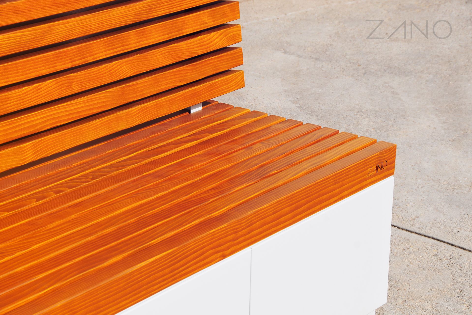 Sitzbank Quadro 02.076 Weichholz lackiert Cypress