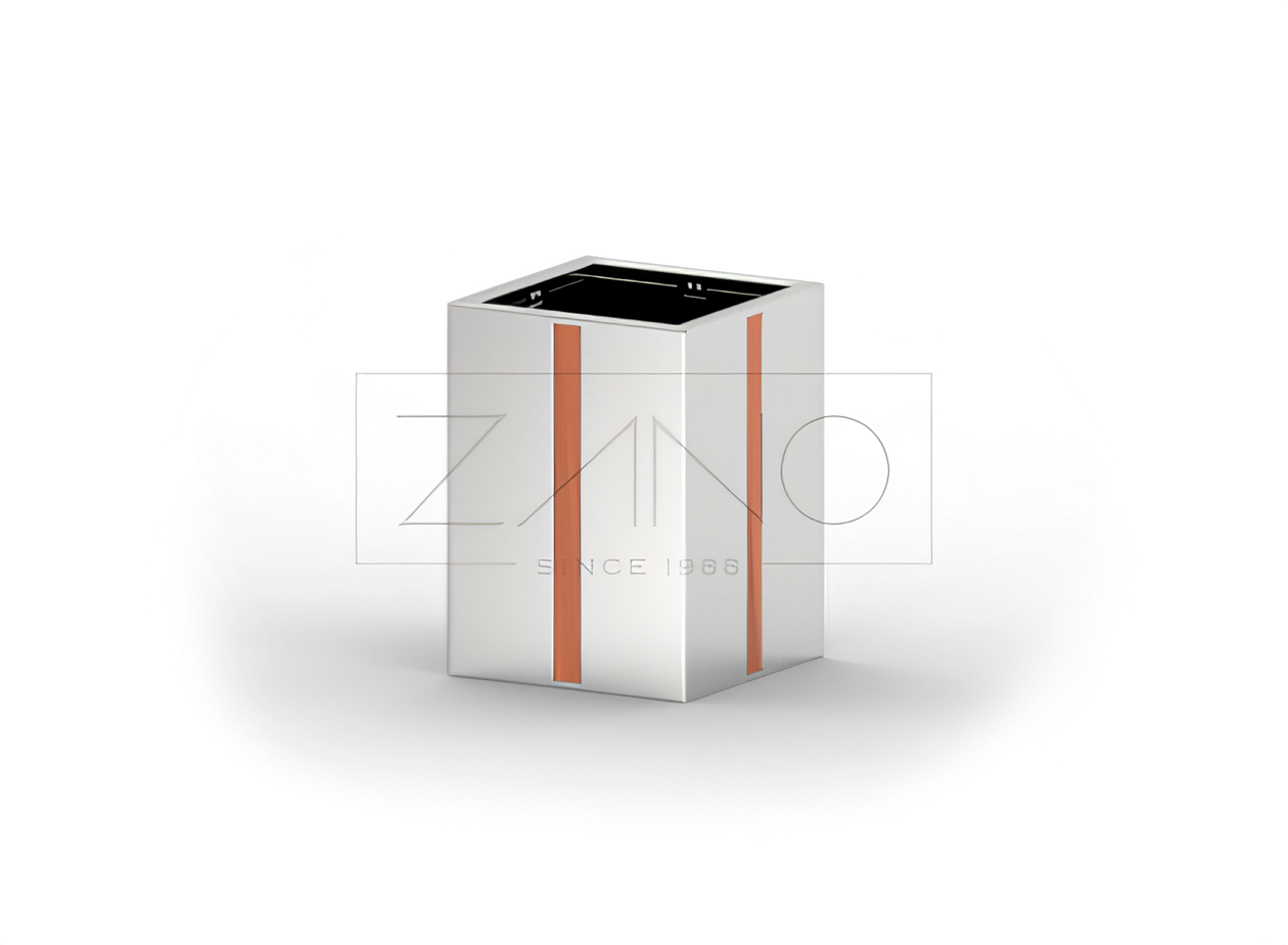 Pflanzk&uuml;bel Agawa 06.020.1.S aus Edelstahl mit Holzelementen