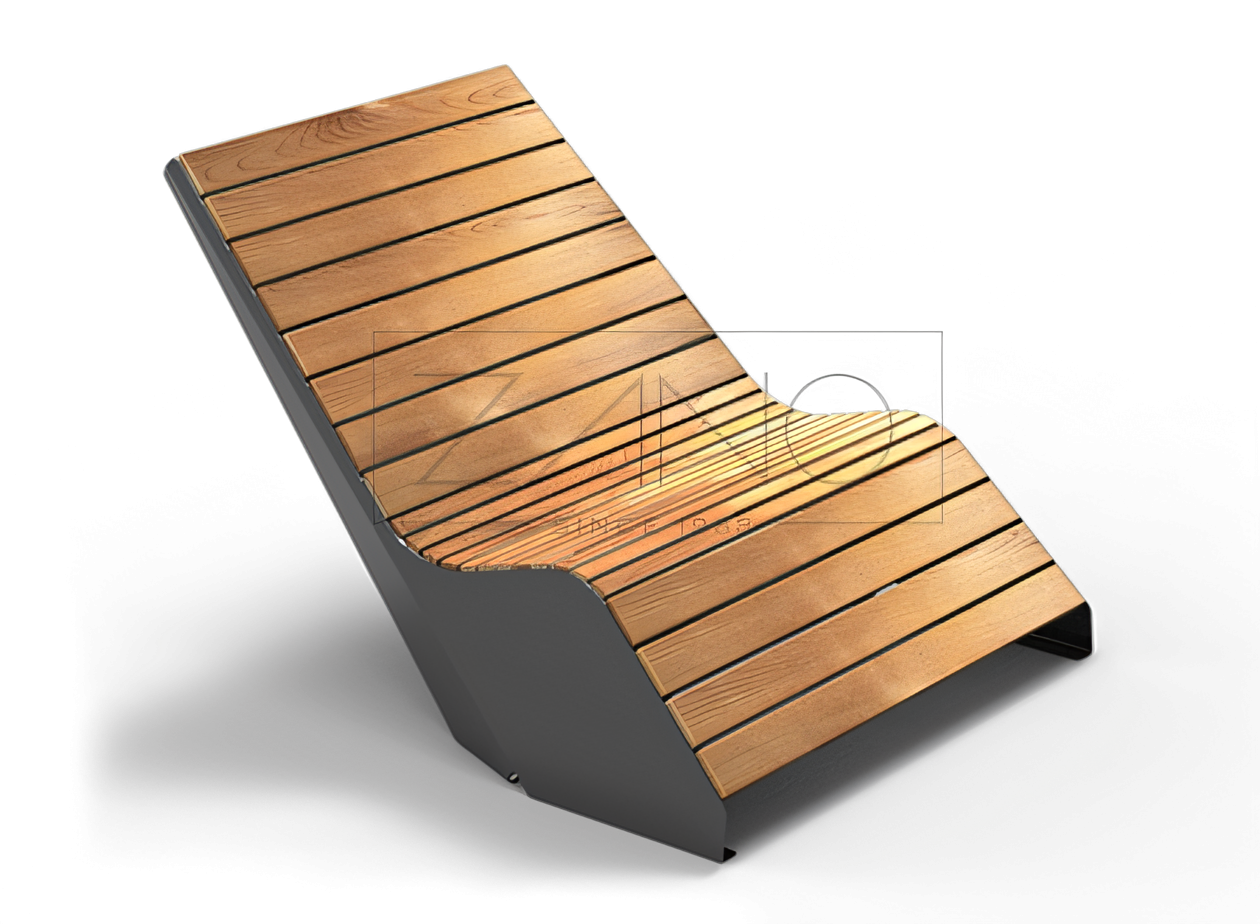 Duo Liegebank aus Karbonstahl Duo Liegebank - eine urbane, komfortable Liege