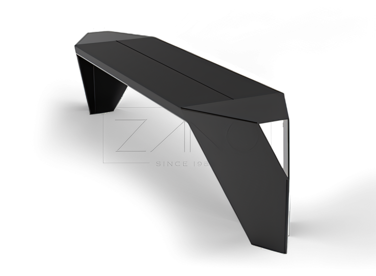 IVO Stadtbank 02.445.2 schwarz pulverbeschichteter Karbonstahl