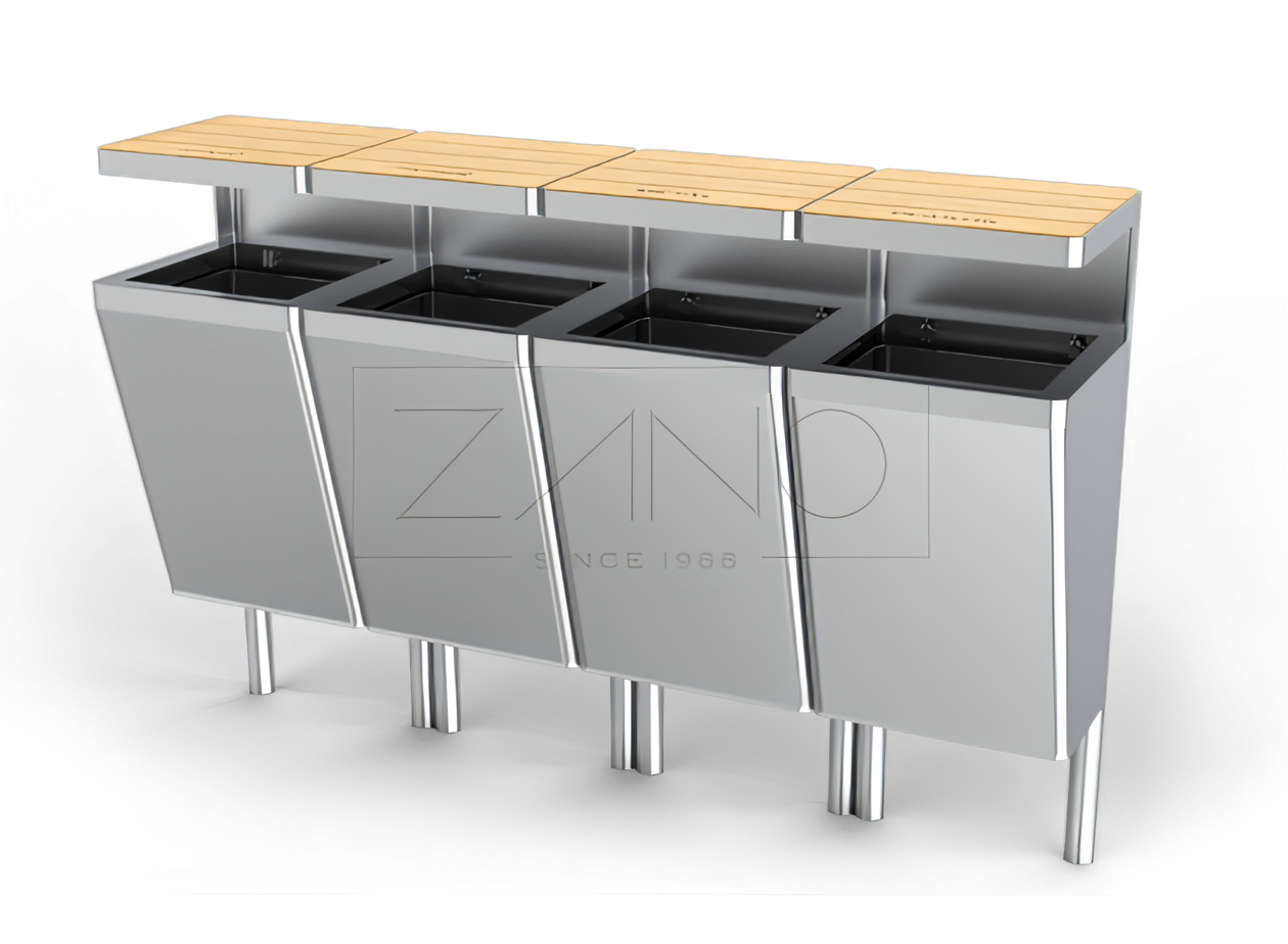 Scandik Recyclingkorb 15.446 aus Edelstahl