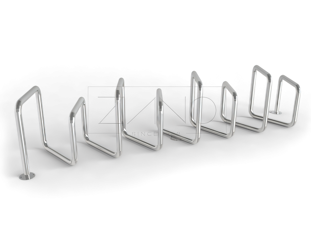 Funktionaler Fahrradständer aus Edelstahl Funktionaler Fahrradständer aus Edelstahl