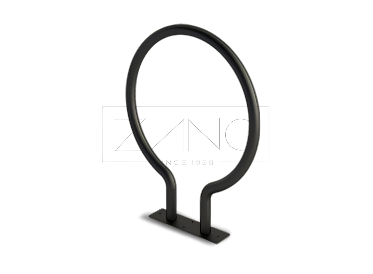 Moderner Fahrradständer Omega | Karbonstahlfarbe RAL 9005 Moderner Fahrradständer Omega | Karbonstahlfarbe RAL 9005