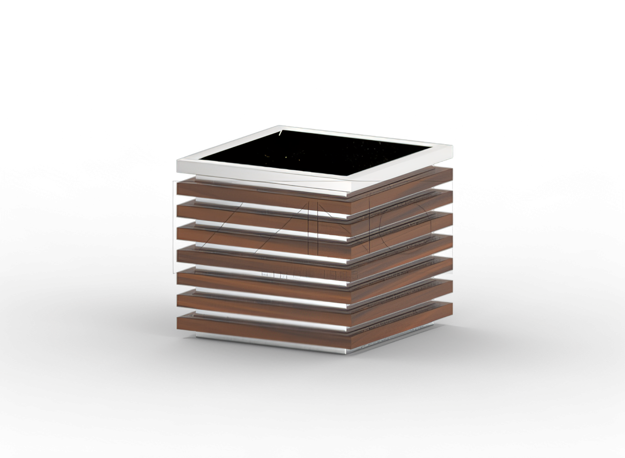 Stahlk&uuml;bel mit Holzelementen