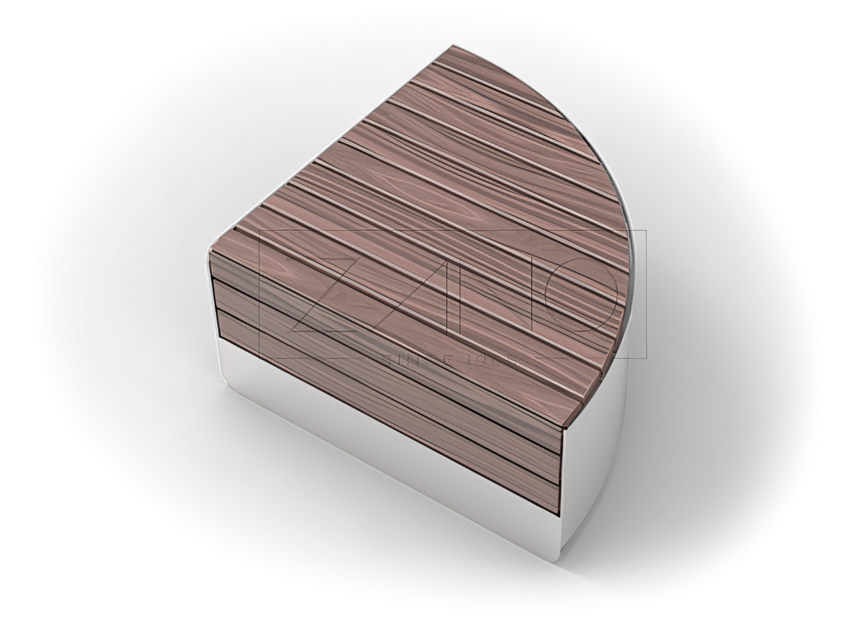 Bank Orbit 02.450.2 - Edelstahl Modulare Bank Orbit 02.450.2