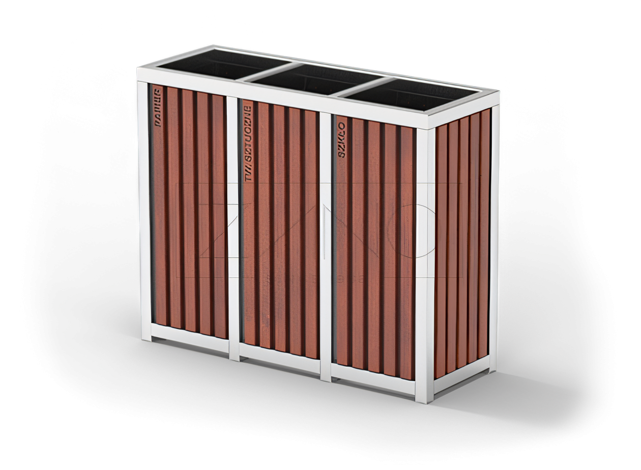 M&uuml;lltrennungssystem Altus aus Edelstahl