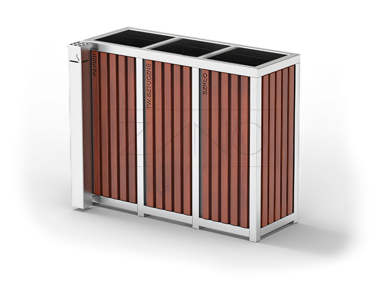 Abfalltrennkorb aus Edelstahl