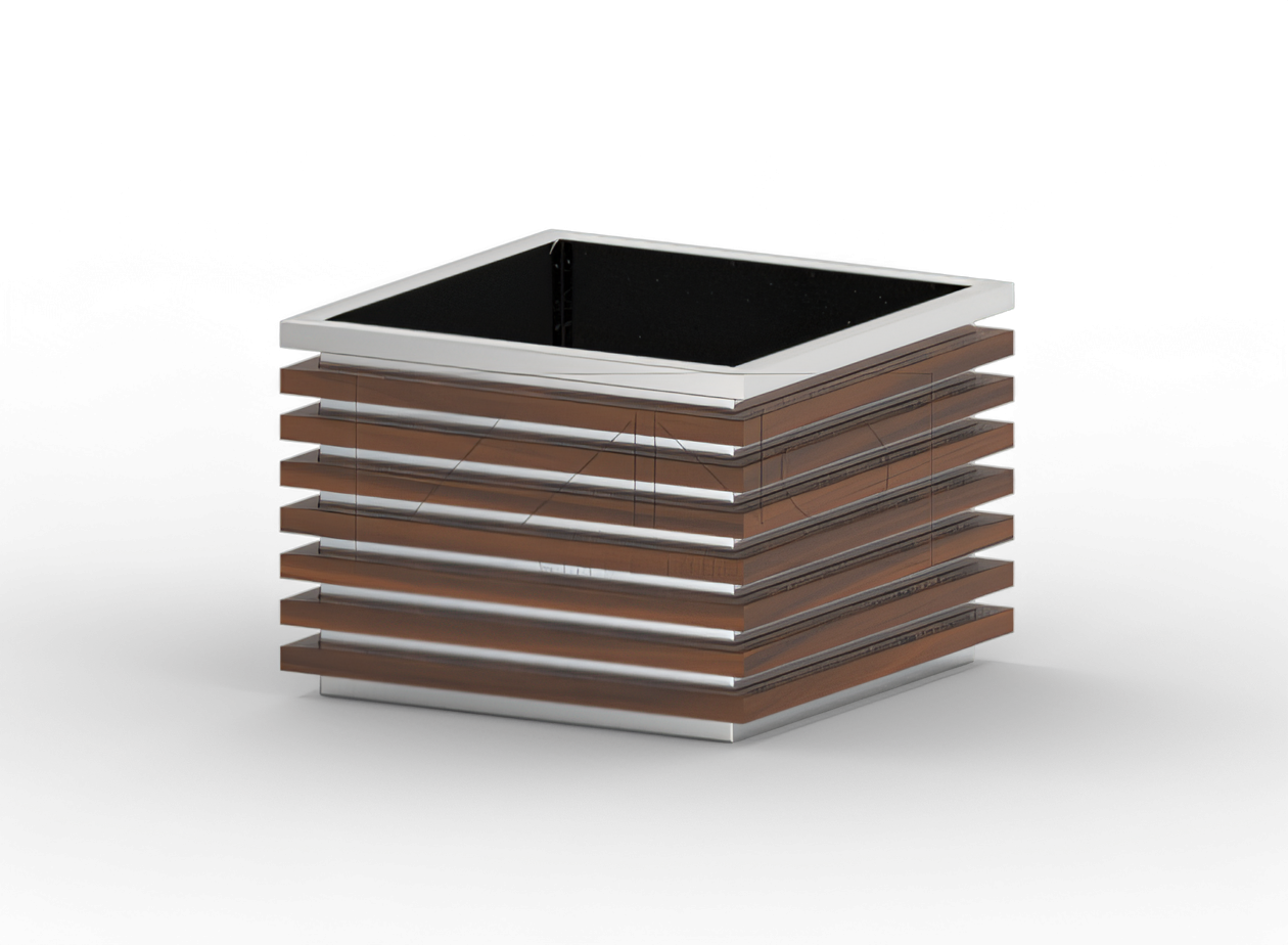 Pflanzk&uuml;bel Block 06.042.M Edelstahl