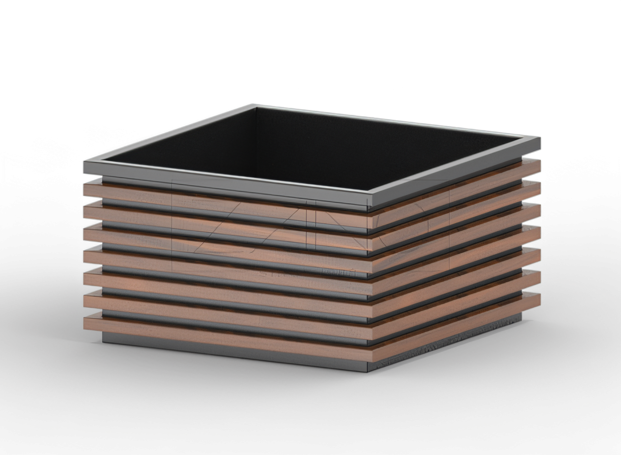 Pflanzkübel Block 06.042.XL Karbonstahl Pflanzkübel Block 06.042.XL Karbonstahl