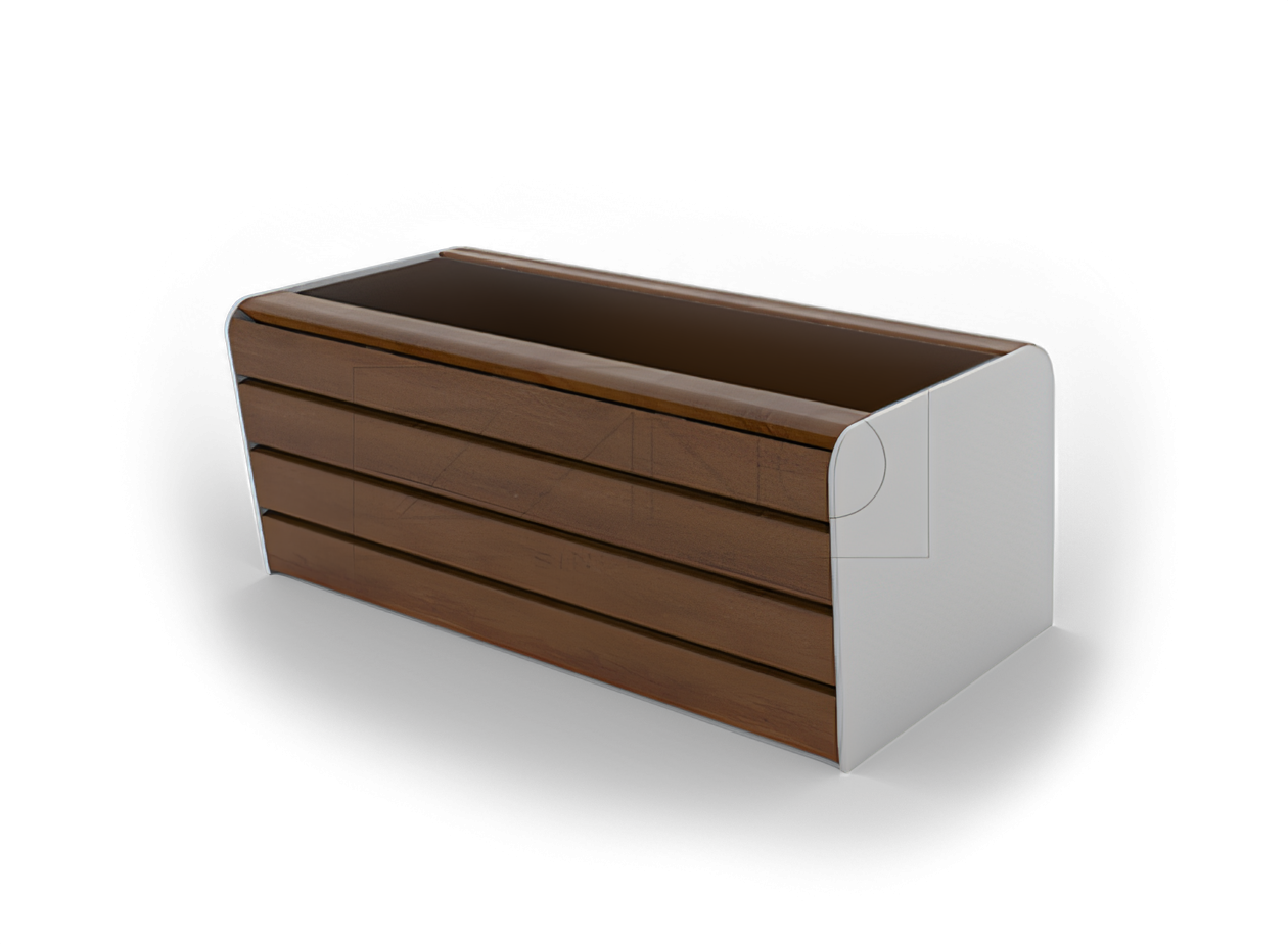 Pflanzkübel Soft 06.012.1.M Edelstahl, Fichtenholz Pflanzkübel Soft 06.012.1.M Edelstahl, Fichtenholz