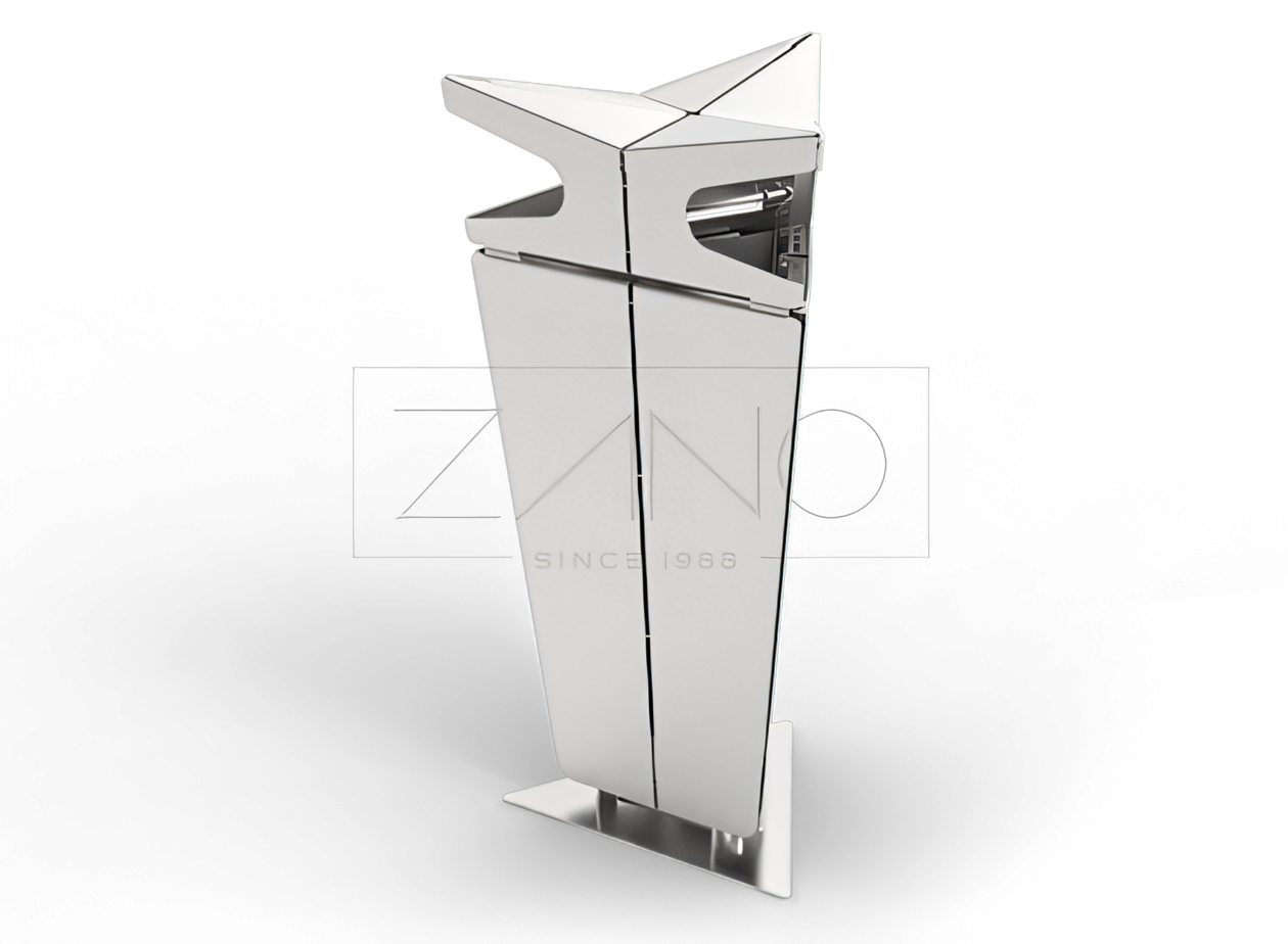 Korb aus Edelstahl vom Stadtm&ouml;belhersteller ZANO