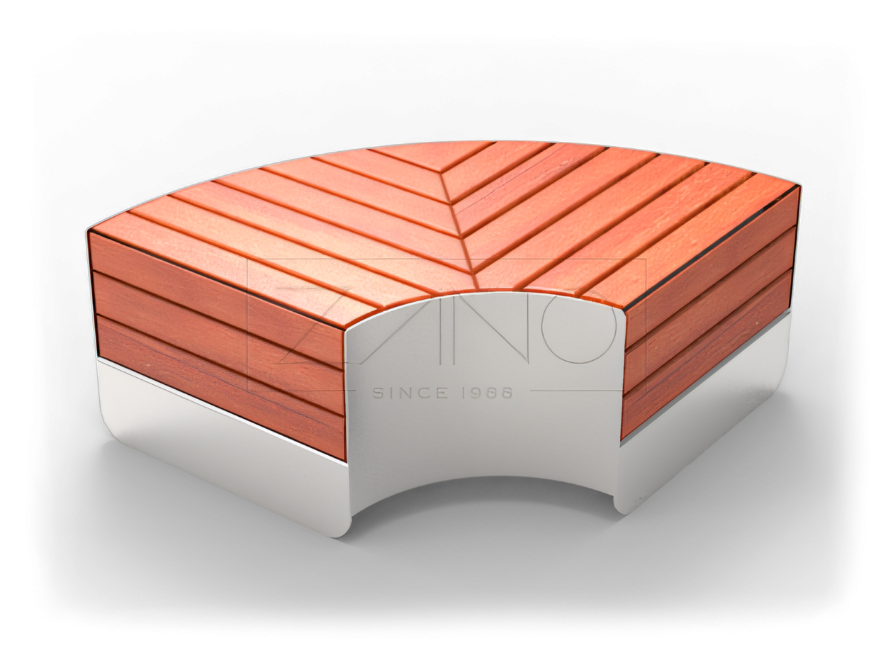 Universe Bank, Edelstahl, Holz