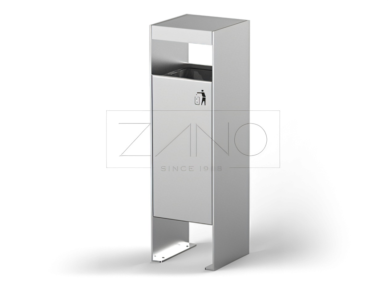 Eleganter Abfallbeh&auml;lter aus Edelstahl