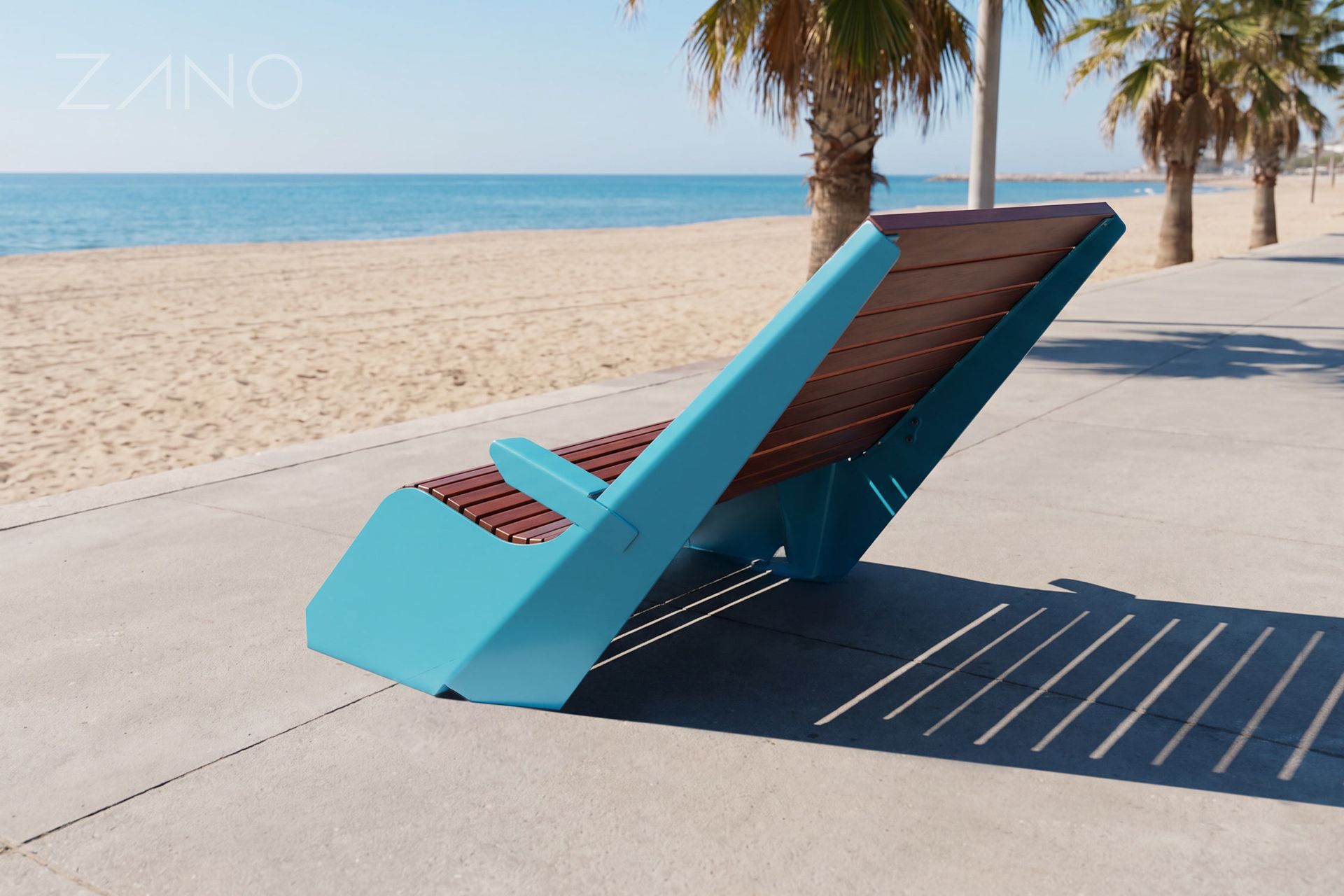 DUO-Parkliege für die Strandpromenade DUO-Parkliege für die Strandpromenade