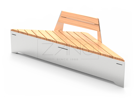 Modulare Bank mit Rückenlehne - modernes Design