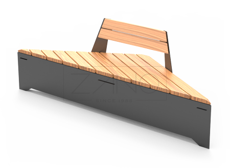 Modulare Bank mit Rückenlehne - modernes Design