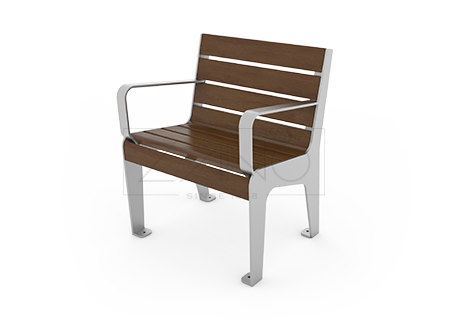 Stuhl für Senioren aus Edelstahl