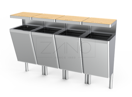 Scandik Recyclingkorb 15.446 aus Edelstahl