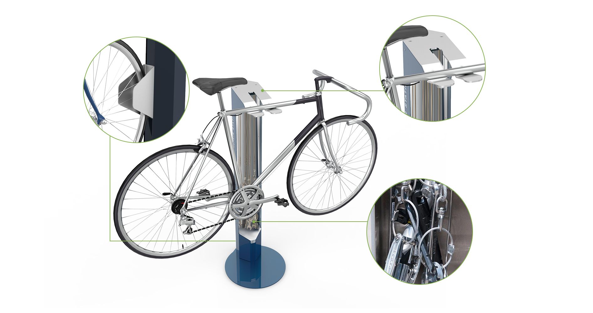 Ausstattung der Stilo Fahrradstation