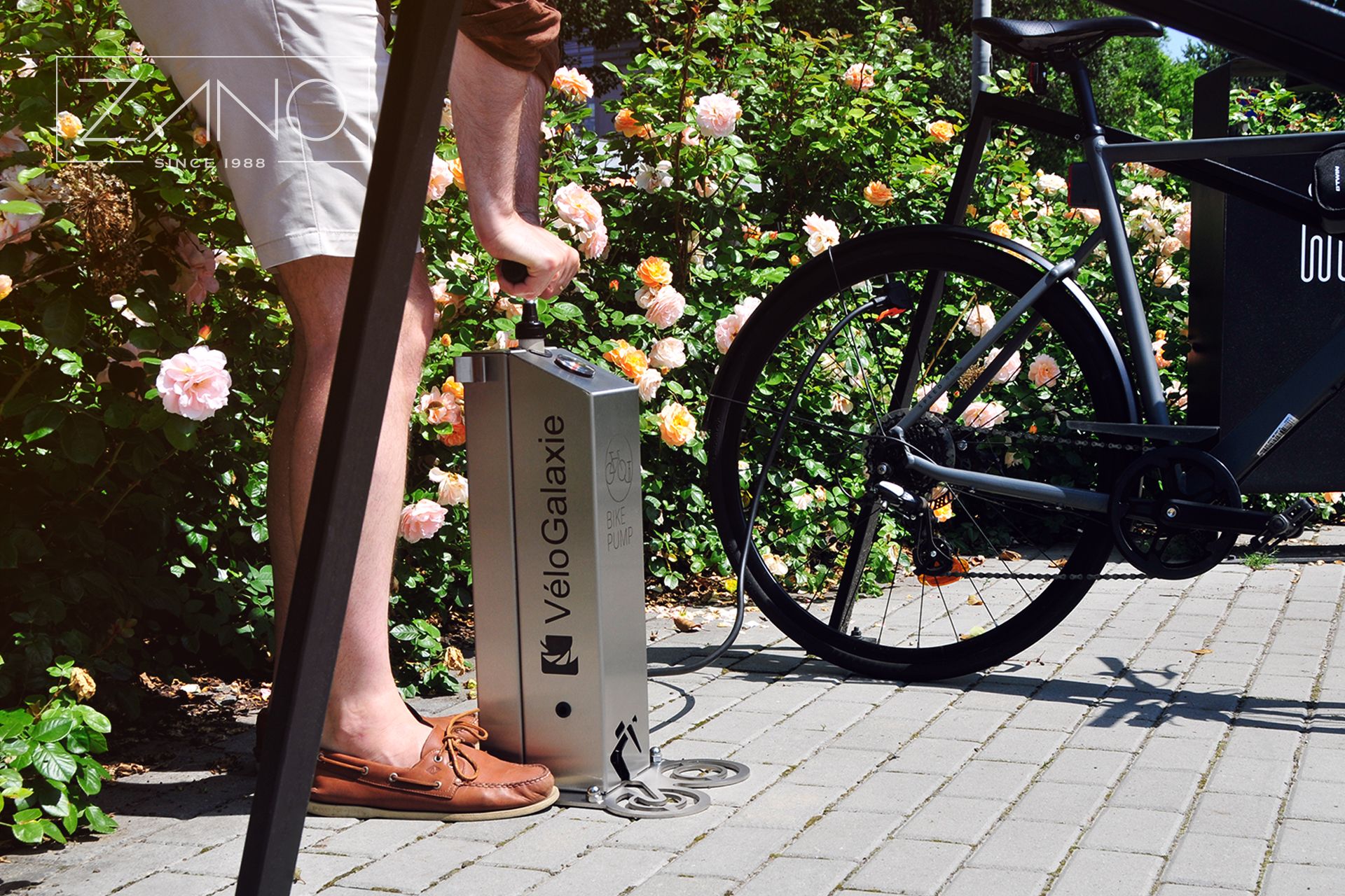 Städtische Fahrradpumpen