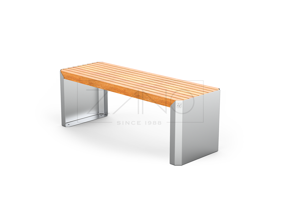 Bank Stilo 02.448.1 | Edelstahl Hartholz